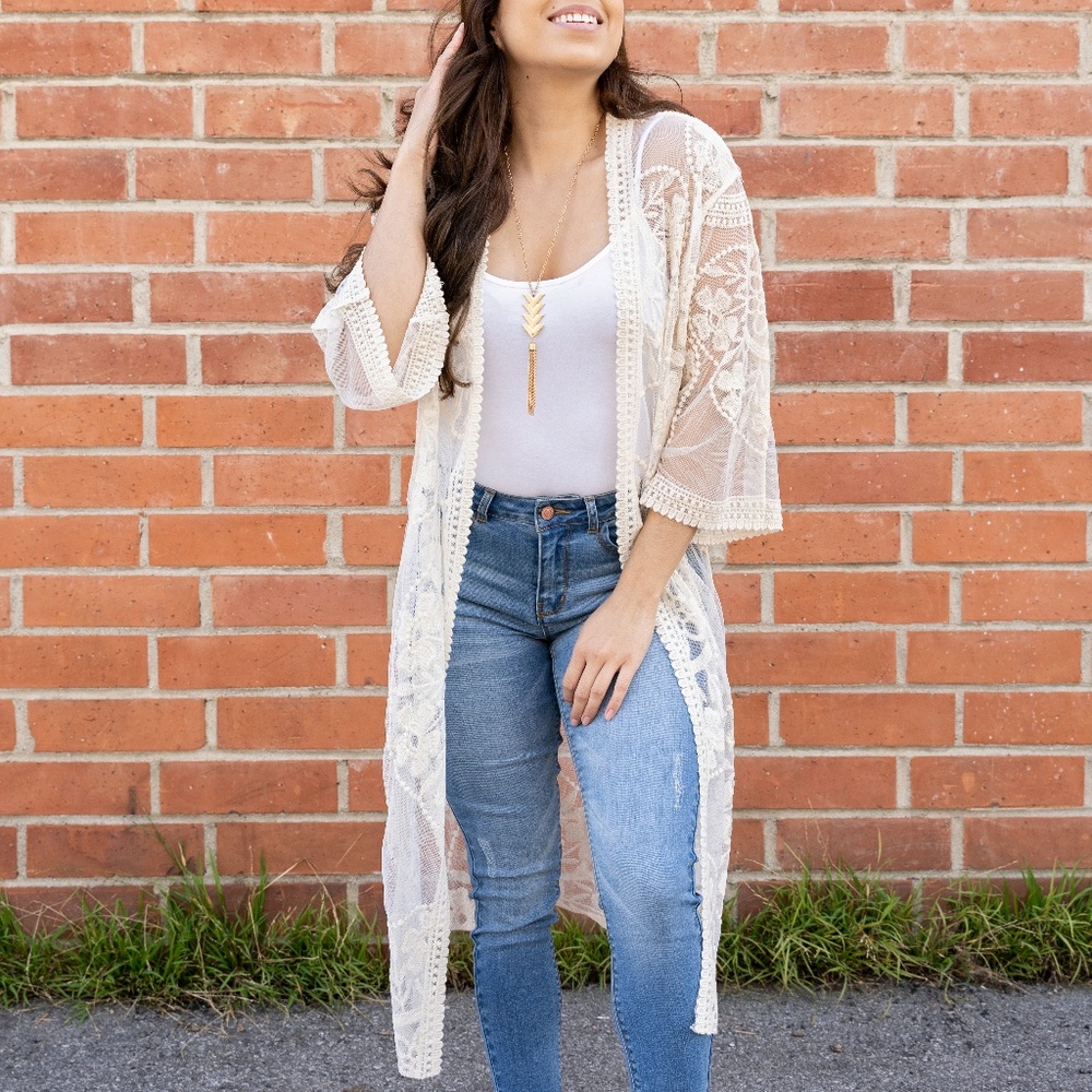 Ivory Lace Kimono